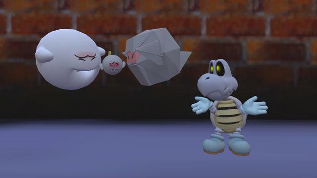 Three different Boos are too shy to start a conversation. Dry Bones question their motives.