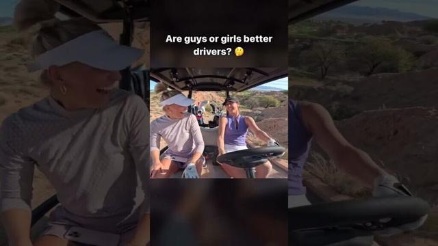 Are guys or girls better drivers #golf #ladygolfers #daddydaughter #automobile #golfgirl