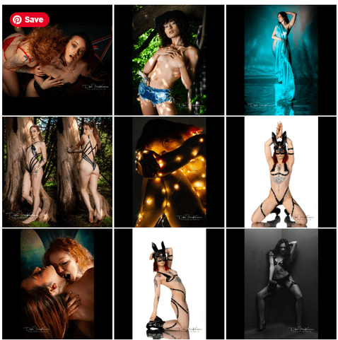A collection of nine images featuring a variety of models.