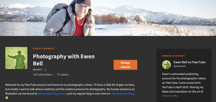 My PeerTube account at MakerTube