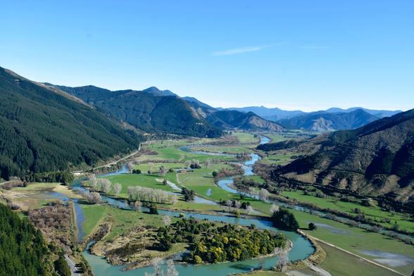 photo - portion of the Pelorus Catchment, Marlborough, New Zealand