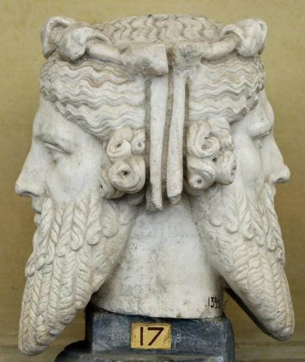 Statue representing Janus Bifrons (“Two-Faced Janus”) in the Vatican Museum.