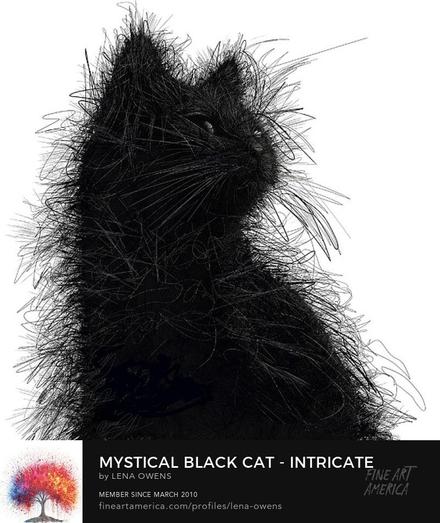 🌌✨ Introducing "Night Muse" - A Captivating Black Cat Illustration! 🖤🐾 ✨🌌 Dive into the mystical world of "Night Muse," an intricate black cat illustration that captures the elegance and enigma of our feline friends. 🐱🖋️ This detailed artwork showcases the fine line work and textured fur, making it a perfect addition to any art collection or home decor. 🏡🎨  🔗 Check it out on Fine Art America: https://fineartamerica.com/featured/mystical-black-cat-intricate-line-art-illustration-lena-owens.html?newartwork=true #BlackCatArt #CatIllustration #NightMuse #FelineArt #DetailedDrawing #ArtisticSketch #FineArt #HomeDecor #ArtCollectors #UniqueArtwork #FineArtAmerica #ArtLovers #MysticalArt #ElegantCat