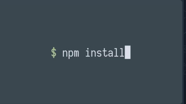 $ npm install