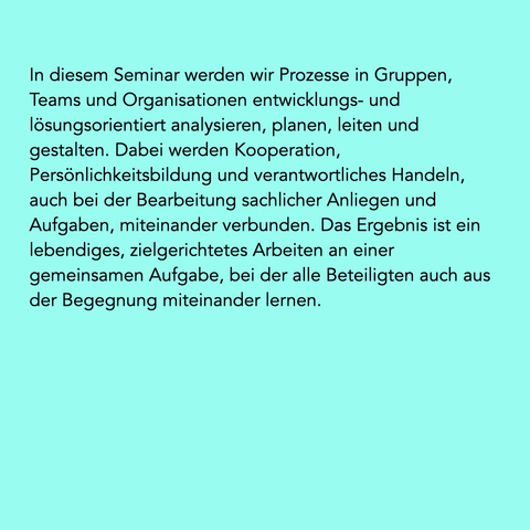 Gruppen lebendig leiten lernen