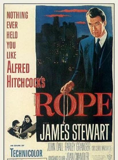 Filmplakat: ROPE (Cocktail für eine Leiche) von Alfred Hitchcock, 1948