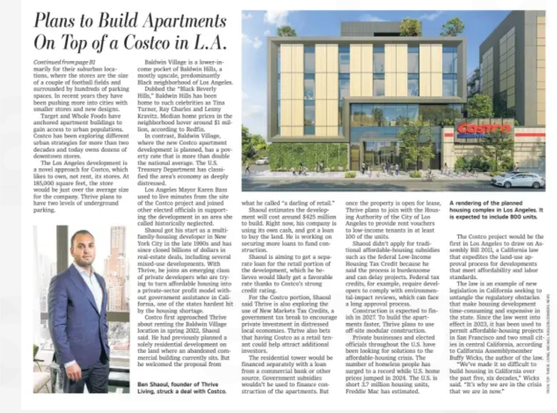 "[..] In recent years they have been pushing more into cities with smaller stores and newer design. [..] Thrive plans to have two levels of underground parking"