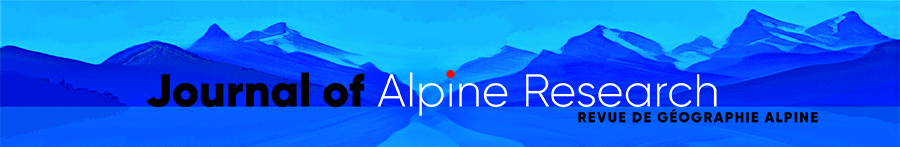 Bandeau du Journal of Alpine Research | Revue de géographie alpine (#JARRGA)