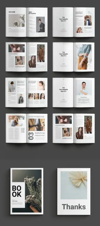Minimalist Adobe InDesign Template for Books, Magazines, or Portfolios