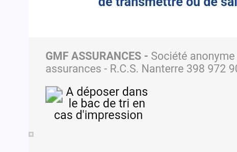 Extrait d'un mail de la gmf (screenshot)

A déposer dans le bac de tri en cas d'impression