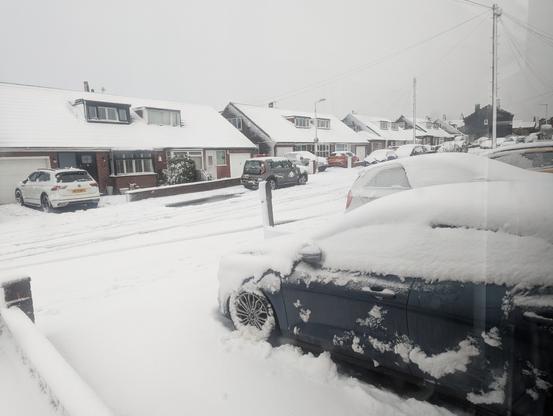A snow-covered street
