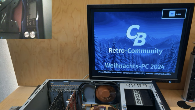 Der erste Start des RetroPC mit Custom Bootlogo