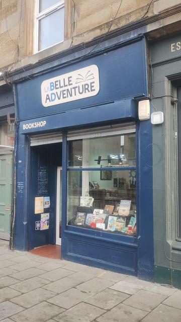 Exterior of La Belle Adventure, a new European graphic novel bookshop