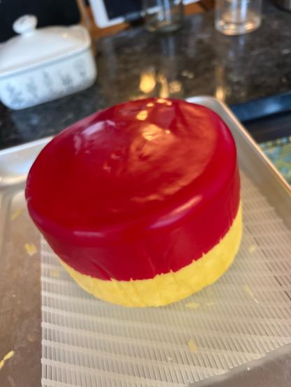 Partially waxed cheese