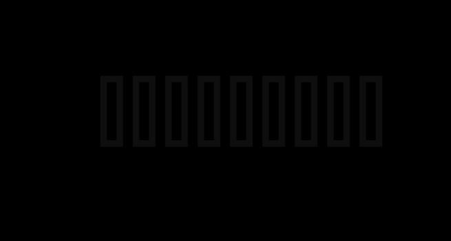 A mostly black picture. A row of nine rectangular outlines can be seen, faintly in dark gray, in the middle. Dimensions are the same for each rectangle, with height greater than width.