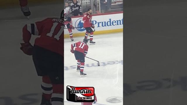 Stefan Noesen Puckhandles During NJ Devils Warmups #njdevils #shorts #shortsvideo