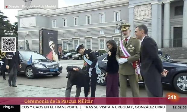 Los reyes y Sánchez en la Pascua Militar de 2025 (RTVE)