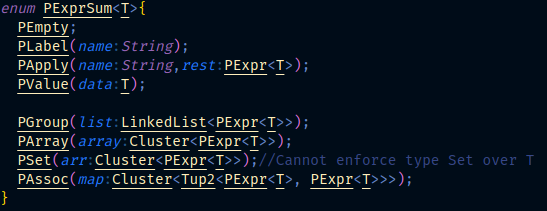 Extensible Data Notation grammar described as a Haxe GADT