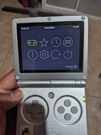 The device itself running the theme