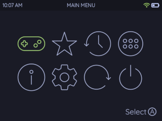 a screenshot of the main interface of the device