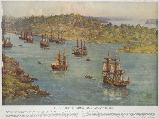 The First Fleet Ships bringing supplies