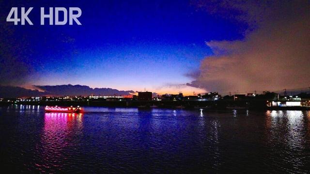 Magic Hour Walking Tour by the Riverside in Urayasu City | Chiba, Japan | 4K/HDR