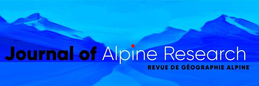 The logo of the Journal of Alpine Research | Revue de géographie alpine featuring mountains