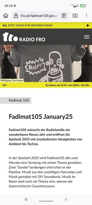 Fadimat105 at Radio Fro