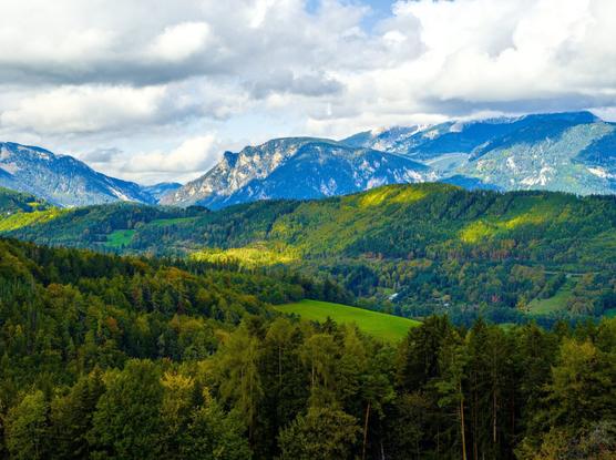 Alpine landscape near gloggnitz, lower austria