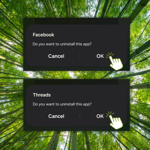 Unintalling Facebook and Threads apps from my phone.