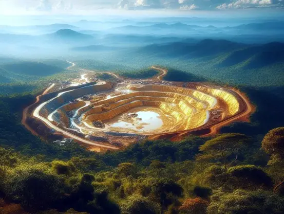 immagine generata AI grande giacimento d'oro in africa