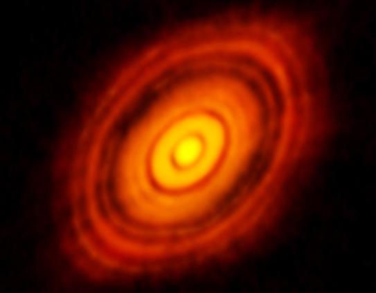 Disque protoplanétaire vu par ALMA
Image Crédit: ALMA (ESO/NAOJ/NRAO), NSF