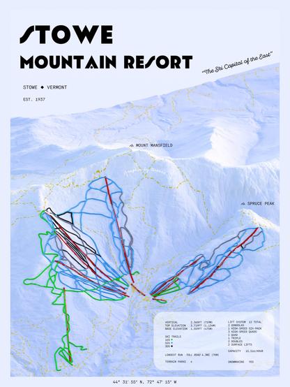 A visualisation of Stowe Mountain Resort, Vermont