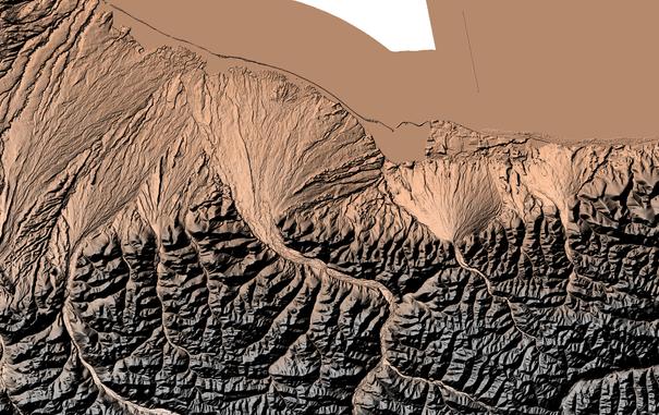 map - ifSAR data of ground surface created by poster, near Kaktovik Alaska on the Beaufort Sea / Arctic