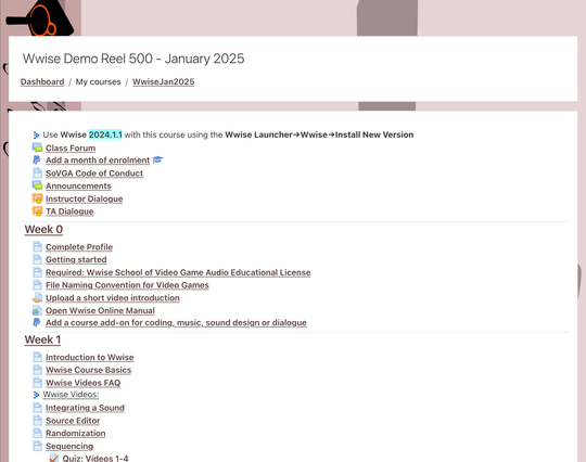 SoVGA.com #Wwise 2024.1.1 #gameaudio course screenshot page 1