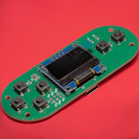 hand held game console front view.