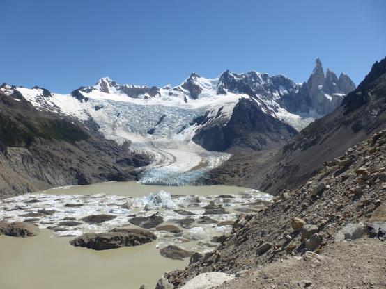 Cerro Torre with glacier lake