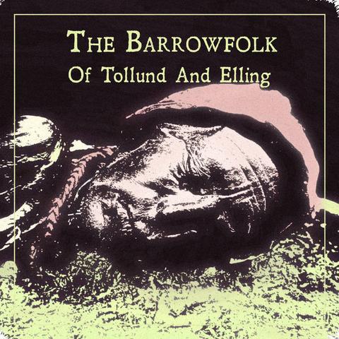 a digitally hand-painted image of The Barrowfolk's album cover featuring Tollund Man, a 2500 year old body found in a bog. he looks sleepy.