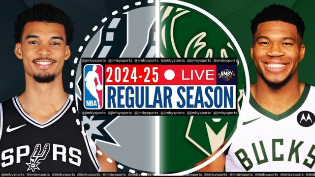 San Antonio Spurs vs Milwaukee Bucks Live NBA Play-by-Play Scoreboard 2025