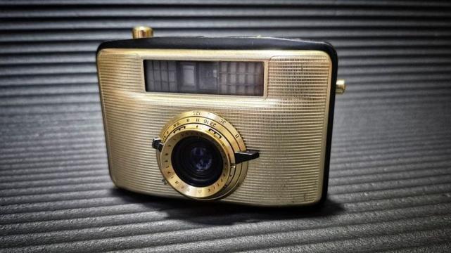 The 'Golden Wonder', a Welta Penti ii half-frame camera.