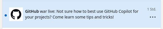 GitHub war live: Not sure how to best use GitHub Copilot for your projects? Come learn some tips and tricks!