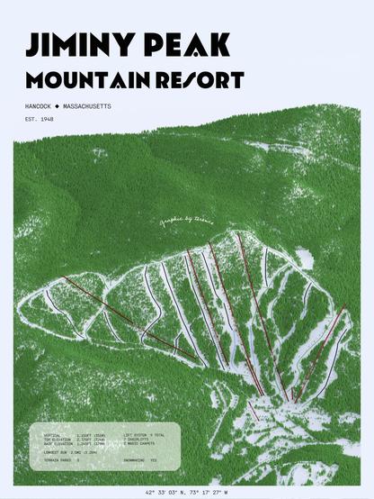 A visualisation of Jiminy Peak Resort in Hancock, Massachusetts