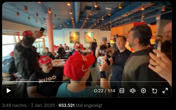 Screenshot eines Videos auf X: https://x.com/justinbwells/status/1876642219593208318