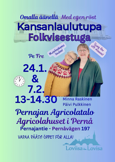 #kansanlaulu #folkvisa #folklore #suomi #finland #perinne #tradition #agricola #agricolahuset #pernaja #pernå #muisti #laulu #song #kalevala #sisu #resilienssi #omallaäänellä #medegenröst #muistaaksenilaulan #sjungförattminnas