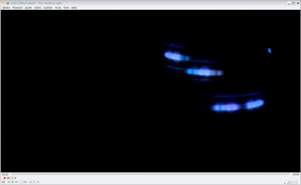 Sample LED pattern running as a test of camera/lens ability to stop down the lens so that other light sources do not appear in the image. It works very well and should make the mappers job as easy as possible.
