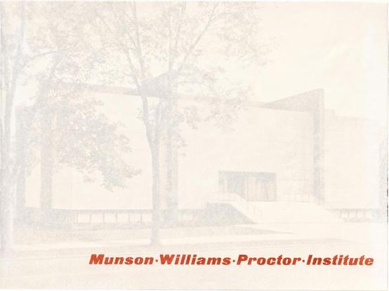 Munson Williams Proctor Institute, Utica, NY
Inside a large white envelope with orange letters, Booklet with tissue cover