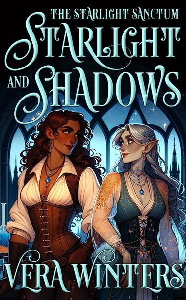Cover Starlight and Shadows- 2 women looking at each other