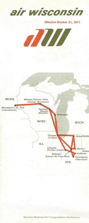Route map with routes in Wisconsin, Illinois, and Indiana,