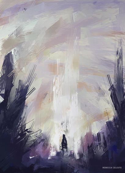 Illustration of an abstract landscape.