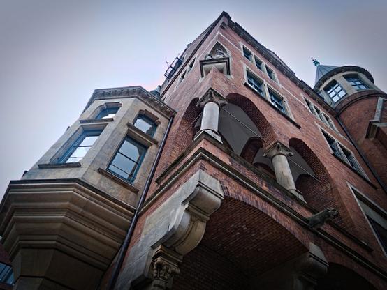 A palace in the docks district of Hamburg